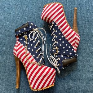 American Flag Stiletto Boots